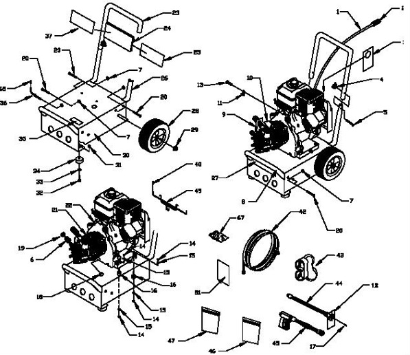 GENERAC 1172-0 parts breakdown